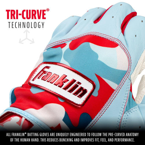Guantillas Franklin Digitek HI-LITE 21041 Azul cielo/Rojo Beisbol Niños