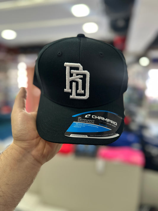 Gorra Champro Republica Dominicana Bandera Negra