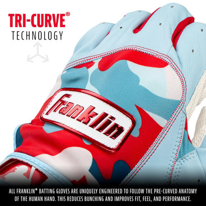 Guantillas Franklin Digitek HI-LITE 21041 Azul cielo/Rojo Beisbol Niños