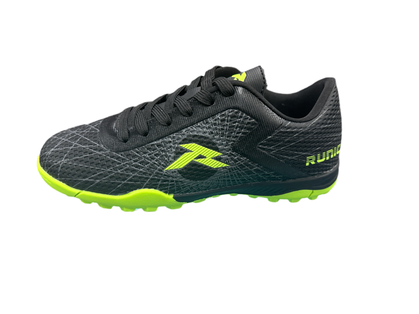 Tenis Turf Runic Apex Black/Lemon Futbol