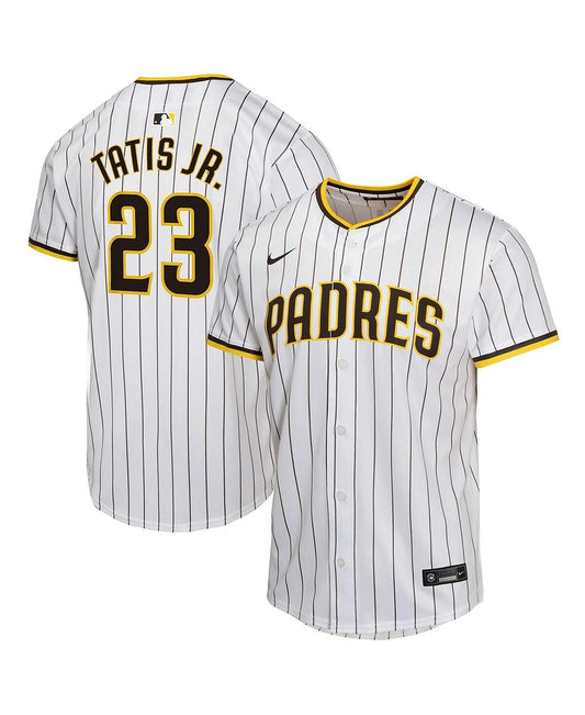 Chaqueta Nike MLB San Diego Fernando Tatis Jr Blanca con Rayas Adultos
