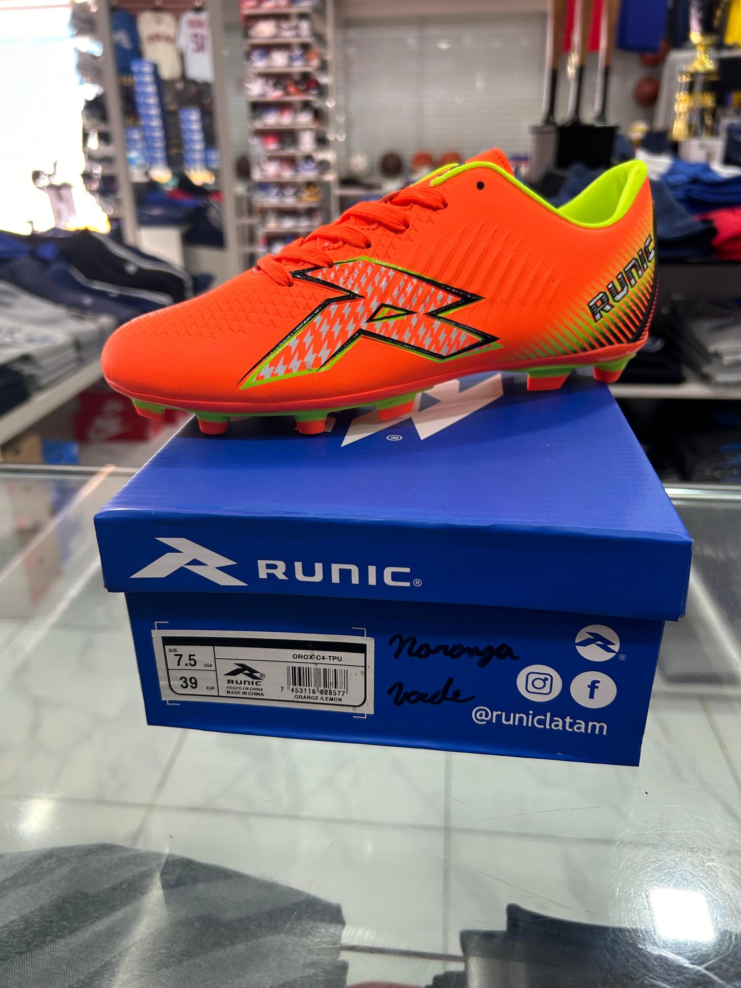 Ganchos de taco Runic Orox Naranja con Neon Futbol