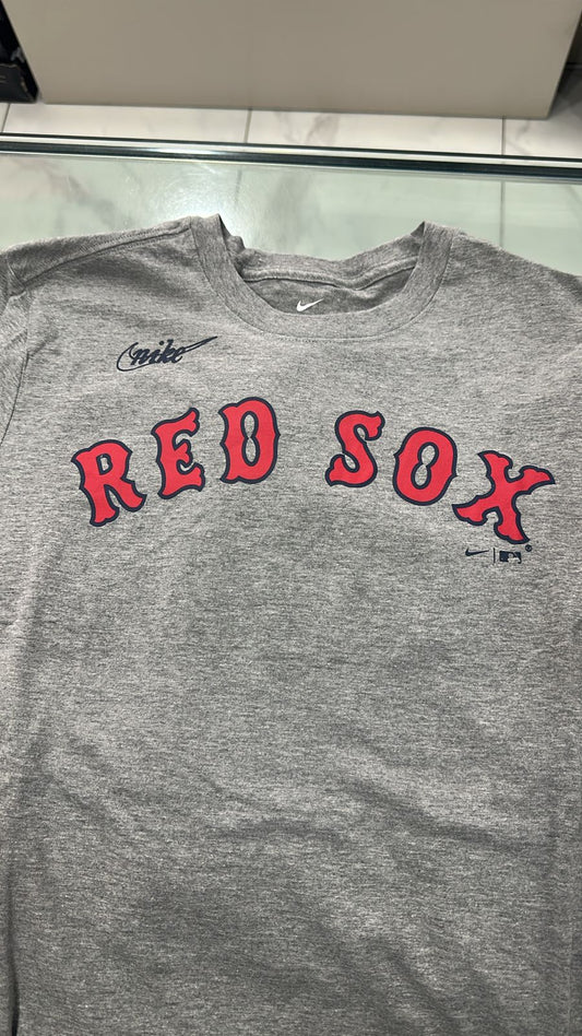 Camiseta Nike MLB Red Sox Algodon Gris