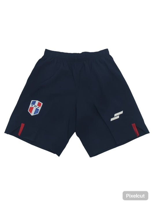 Pantalon Corto Silver Jugadores Selección Dominicana Futbol Azul Marino